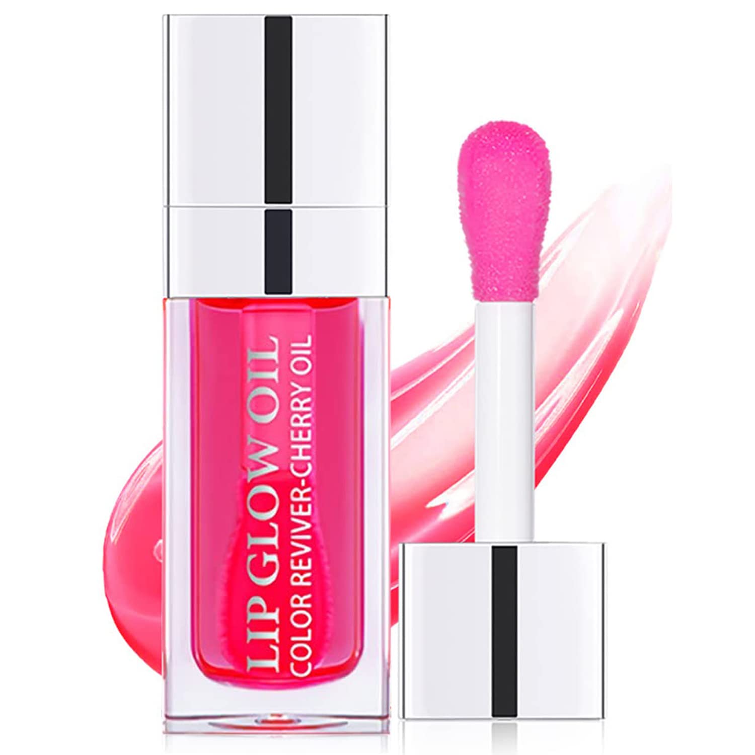 Alisesun Lip Oil Hydrating Tinted Lip Balm Plump Lip Gloss Lip Care Transparent Toot Lip Oil Tinted (015 Cherry Red) - Velora