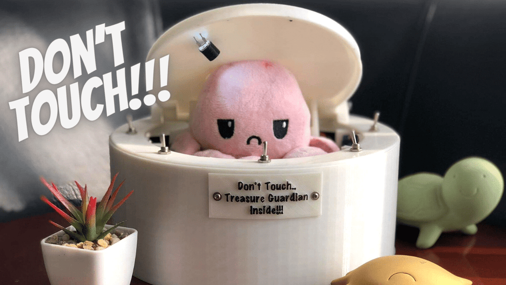 DON'T TOUCH — Treasure Guardian Octopus Useless Box | Robotic Desk Toy - Velora